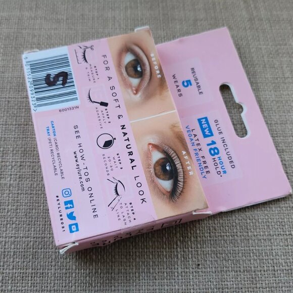 Eylure London Eye Lashes Feather Light Weight Natural Glue Included - Picture 7 of 11
